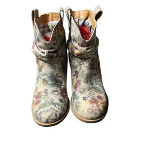 Dingo Floral Ankle Boots - Multicolor